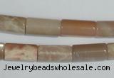 CMS516 15.5 inches 8*16mm tube moonstone beads wholesale