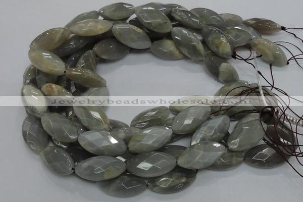CMS52 15.5 inches faceted marquise 15*30mm moonstone gemstone beads