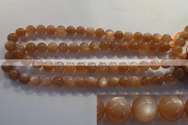 CMS734 15.5 inches 12mm round A grade natural peach moonstone beads