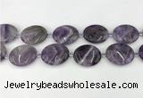 CNA1193 15.5 inches 25*30mm oval amethyst beads wholesale