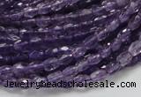 CNA49 15.5 inches 4*6mm faceted rice grade A natural amethyst beads