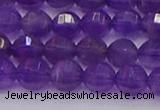 CNA751 15.5 inches 6mm faceted round natural amethyst beads