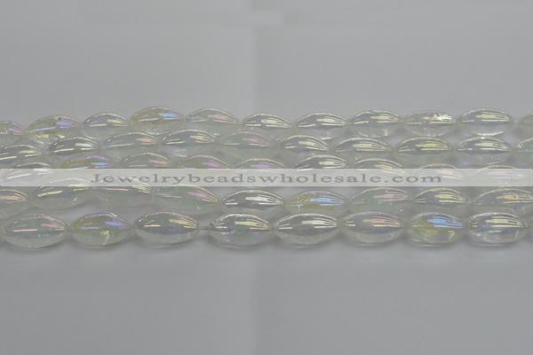 CNC212 15.5 inches 10*20mm rice AB-color white crystal beads