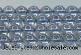 CNC508 15.5 inches 4mm round dyed natural white crystal beads