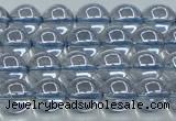 CNC510 15.5 inches 8mm round dyed natural white crystal beads