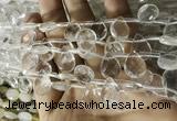 CNC844 Top drilled 10*14mm faceted briolette white crystal beads