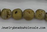 CNG2011 15.5 inches 8*10mm - 10*14mm nuggets plated druzy agate beads