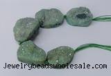 CNG2174 7.5 inches 25*35mm - 35*40mm freeform druzy agate beads
