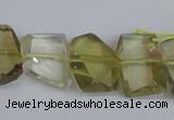 CNG2707 15.5 inches 13*18mm - 15*20mm freeform lemon quartz beads