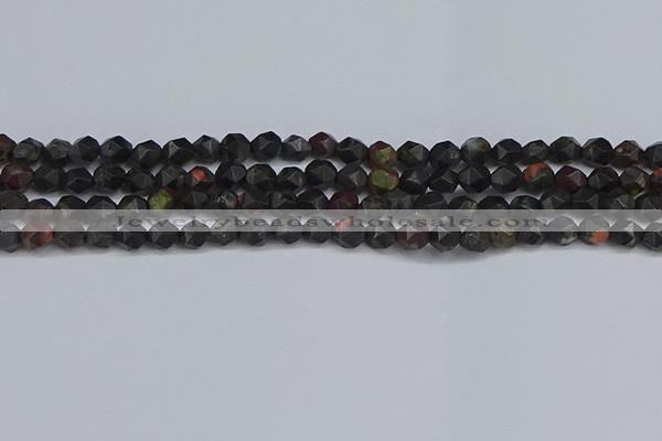 CNG6238 15.5 inches 6mm faceted nuggets plum blossom jade beads