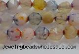 CNG6500 15.5 inches 6mm faceted nuggets agate beads wholesale