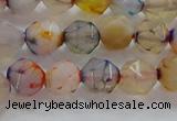 CNG6501 15.5 inches 8mm faceted nuggets agate beads wholesale