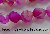 CNG6522 15.5 inches 10mm faceted nuggets line agate beads