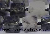 CNG6822 15.5 inches 8*12mm - 10*16mm nuggets black rutilated quartz beads