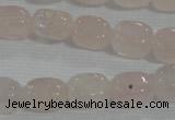 CNG704 15.5 inches 10*14mm nuggets rose quartz beads wholesale