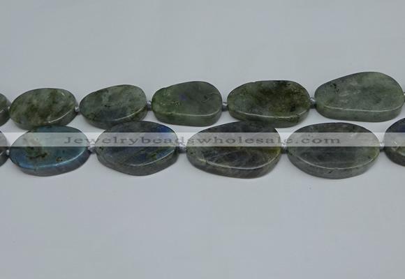 CNG7052 15.5 inches 25*35mm - 30*45mm freeform labradorite beads