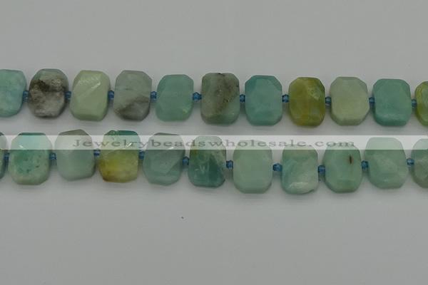 CNG7201 15.5 inches 13*18mm - 15*20mm faceted freeform amazonite beads