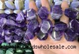 CNG7473 15.5 inches 18*25mm - 20*28mm faceted freeform amethyst beads