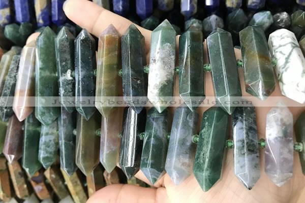 CNG7946 15.5 inches 10*22mm - 12*45mm faceted nuggets Indian agate beads