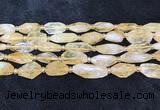 CNG8681 15.5 inches 12*23mm - 15*25mm faceted freeform citrine beads