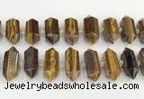 CNG8918 10*25mm - 15*30mm faceted nuggets yellow tiger eye beads