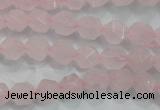 CNG919 15 inches 8mm faceted nuggets rose quartz beads