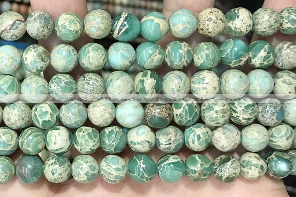 CNI368 15.5 inches 8mm round blue impression jasper beads