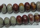 CNJ22 15.5 inches 8*12mm faceted rondelle natural noreena jasper beads
