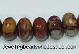 CNJ24 15.5 inches 10*16mm faceted rondelle natural noreena jasper beads