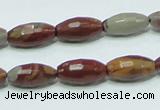 CNJ27 15.5 inches 8*16mm faceted rice natural noreena jasper beads