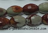 CNJ29 15.5 inches 13*18mm faceted rice natural noreena jasper beads