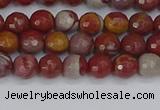 CNJ308 15.5 inches 4mm faceted round noreena jasper beads