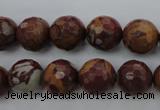 CNJ38 15.5 inches 12mm faceted round noreena jasper beads wholesale