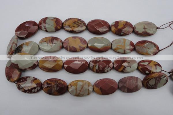 CNJ52 15.5 inches 20*30mm faceted oval noreena jasper beads