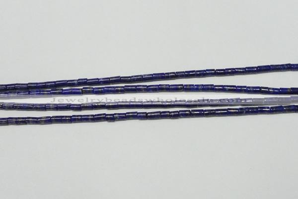 CNL1269 15.5 inches 3*6mm tube natural lapis lazuli beads
