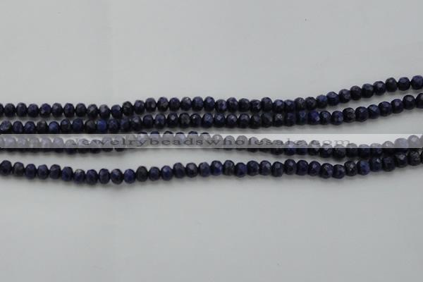 CNL1401 15.5 inches 3*5mm faceted rondelle lapis lazuli beads
