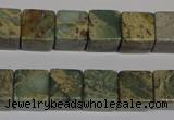 CNS210 15.5 inches 15*15mm cube natural serpentine jasper beads