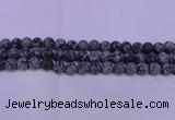 COB565 15.5 inches 14mm round matte snowflake obsidian beads