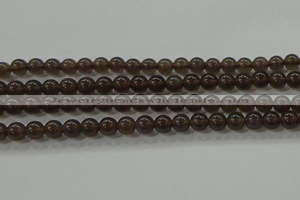 COB600 15.5 inches 6mm round ice black obsidian beads wholesale