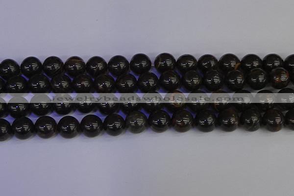 COB655 15.5 inches 14mm round gold black obsidian beads wholesale