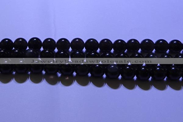 COB713 15.5 inches 10mm round ice black obsidian beads wholesale