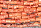 COBS01 15 inches 8*12 - 10*14mm irregular orange coral beads wholesale