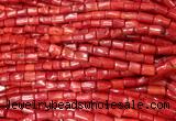 COBS03 15 inches 6*10 - 10*14mm irregular red coral beads wholesale