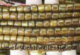 COBS08 15 inches 5*7mm heishi golden coral beads wholesale