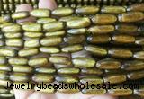 COBS09 15 inches 6*16mm rice golden coral beads wholesale