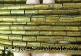 COBS11 15 inches 6*15mm tube golden coral beads wholesale