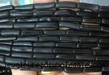 COBS18 15 inches 4*15mm tube black coral beads wholesale