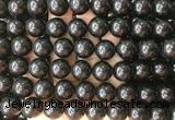 COBS23 15 inches 13mm round black coral beads wholesale