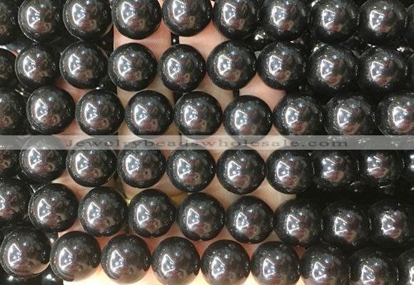 COBS23 15 inches 13mm round black coral beads wholesale