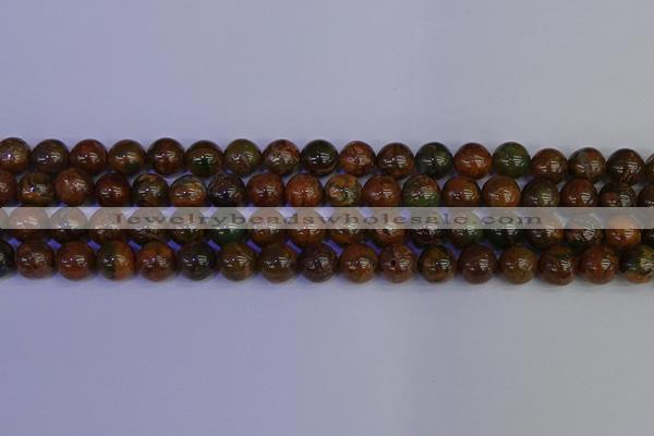 COP1363 15.5 inches 10mm round African green opal beads wholesale